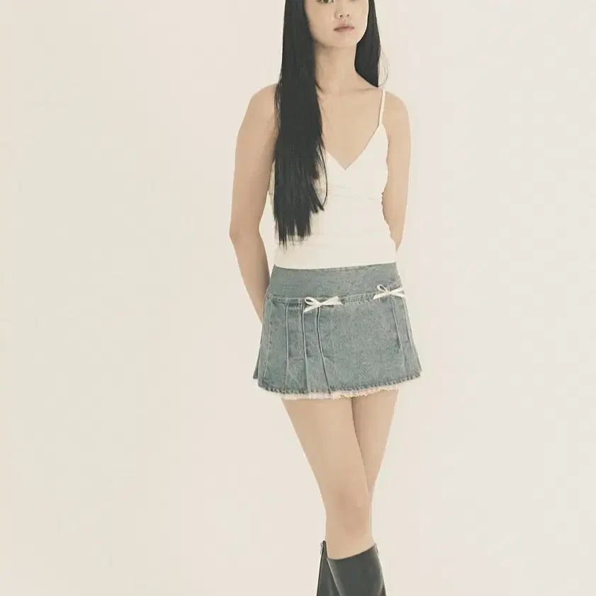 새상품) threetimes Perky denim skirt s사이즈