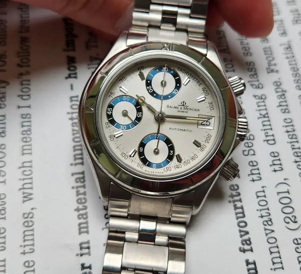 Rare] Luxury Baume & Mercier Malibu Bométona Chronograph Bracelet ver.