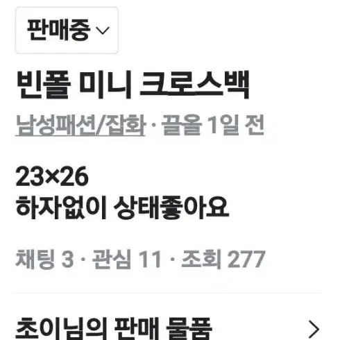 빈폴 크로스백