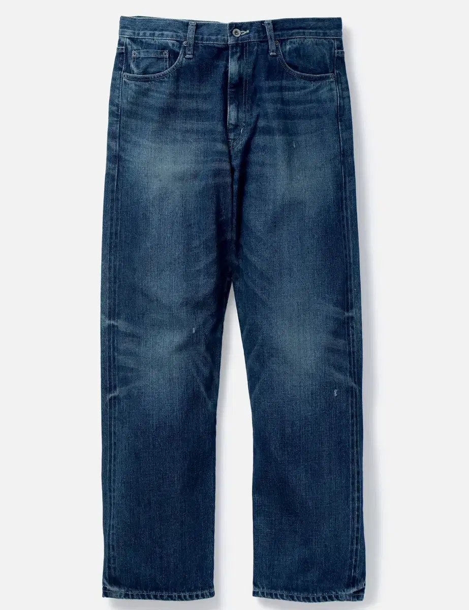 [l] naverhood denim washed denim dp basic pants