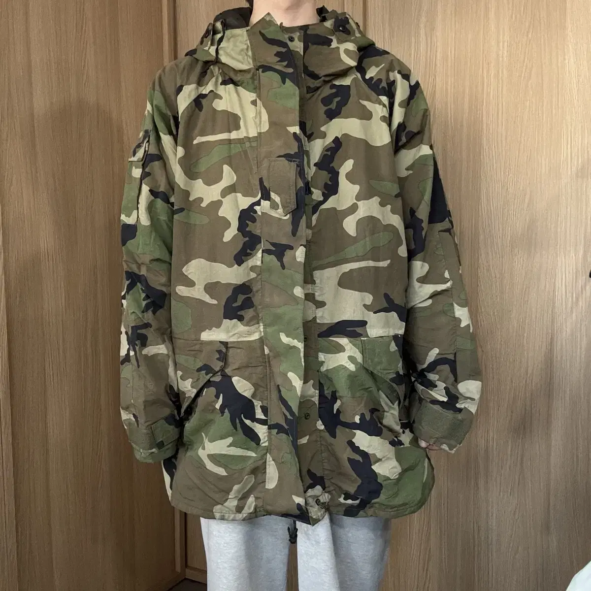 만원샵 U.S.Army 오버핏 카모플라쥬 바람막이 자켓 XL(2XL)