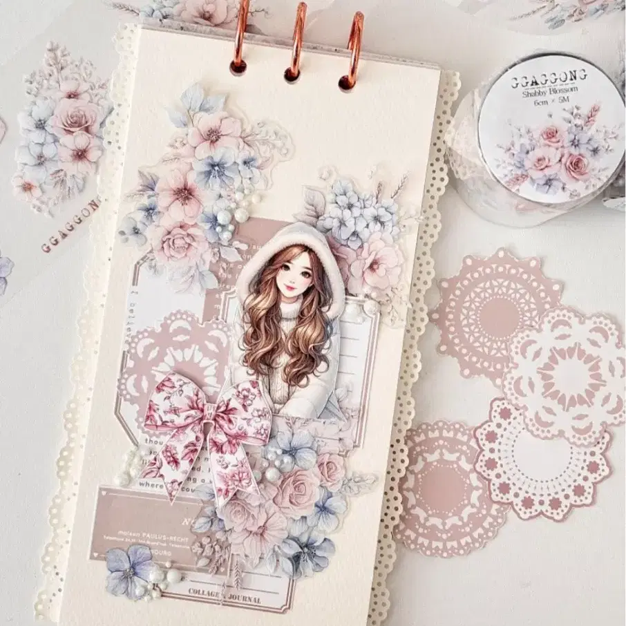 까꽁이의꼼지락 Shabby Blossom PET 마테컷