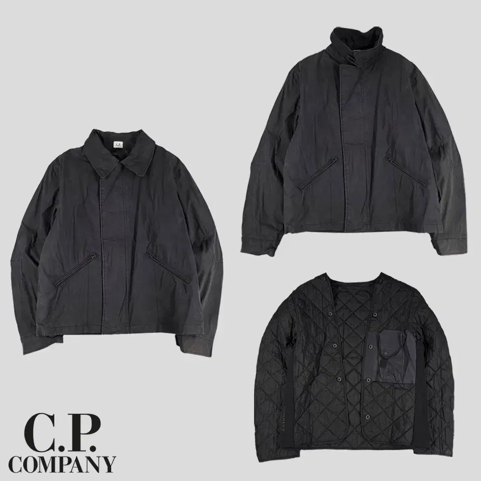 CP COMPANY 00s 씨피컴퍼니 피그먼트 차콜그레이 네크비조 히든지