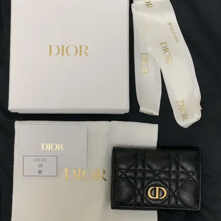 디올 카로 xs 지갑 블랙 Dior Caro Glycine