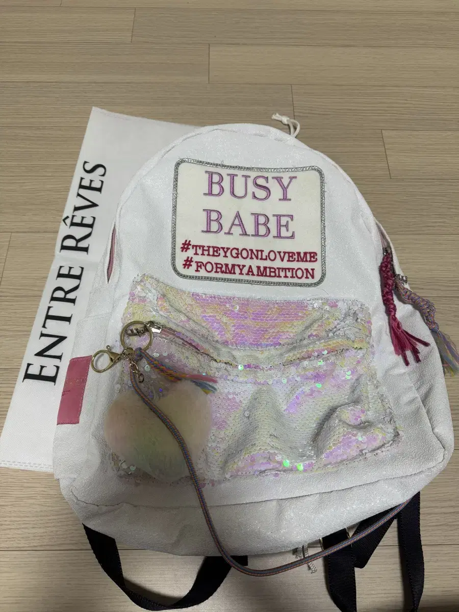 Entreves BUSY BABE WHITE SPANGLE backpack