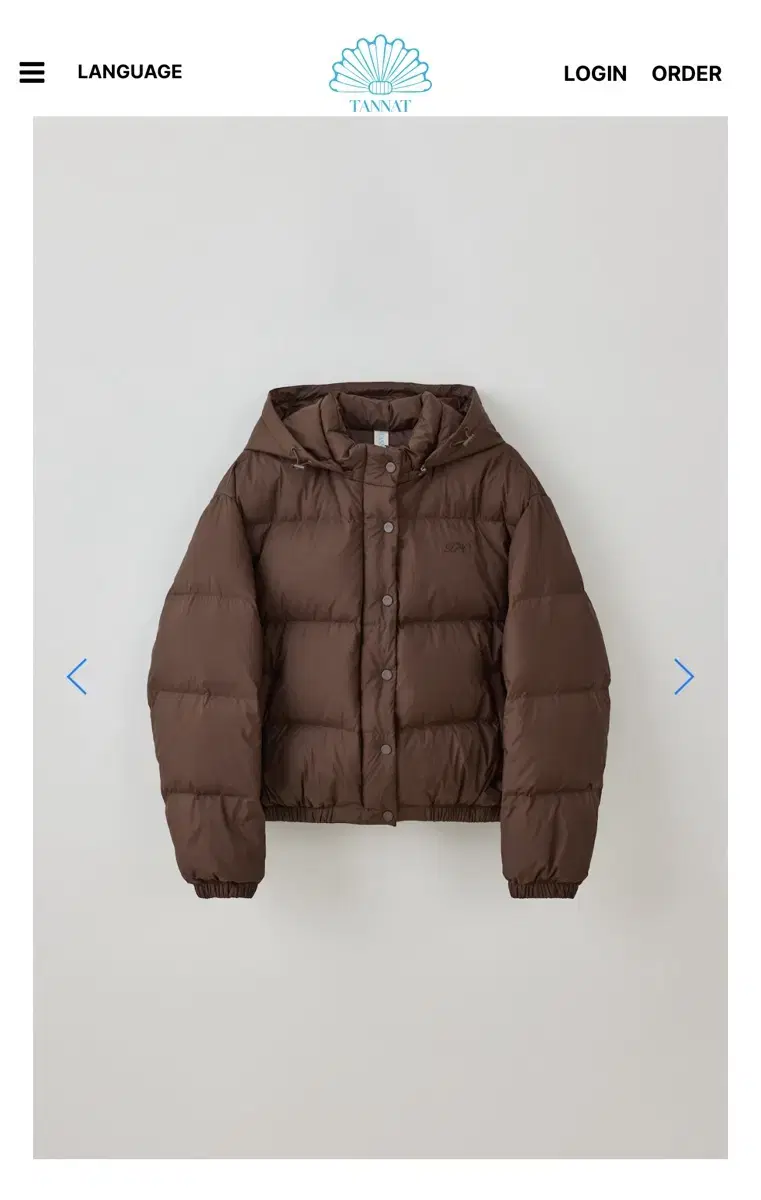 타낫 패딩 브라운 Muddy puffer jacket (brown)