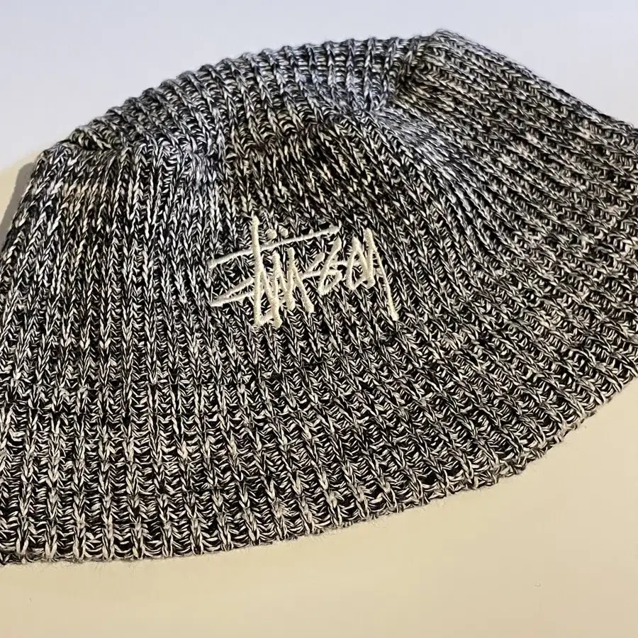 스투시 믹스드 얀 니트 버킷햇 블랙 [Stussy Mixed Yarn K