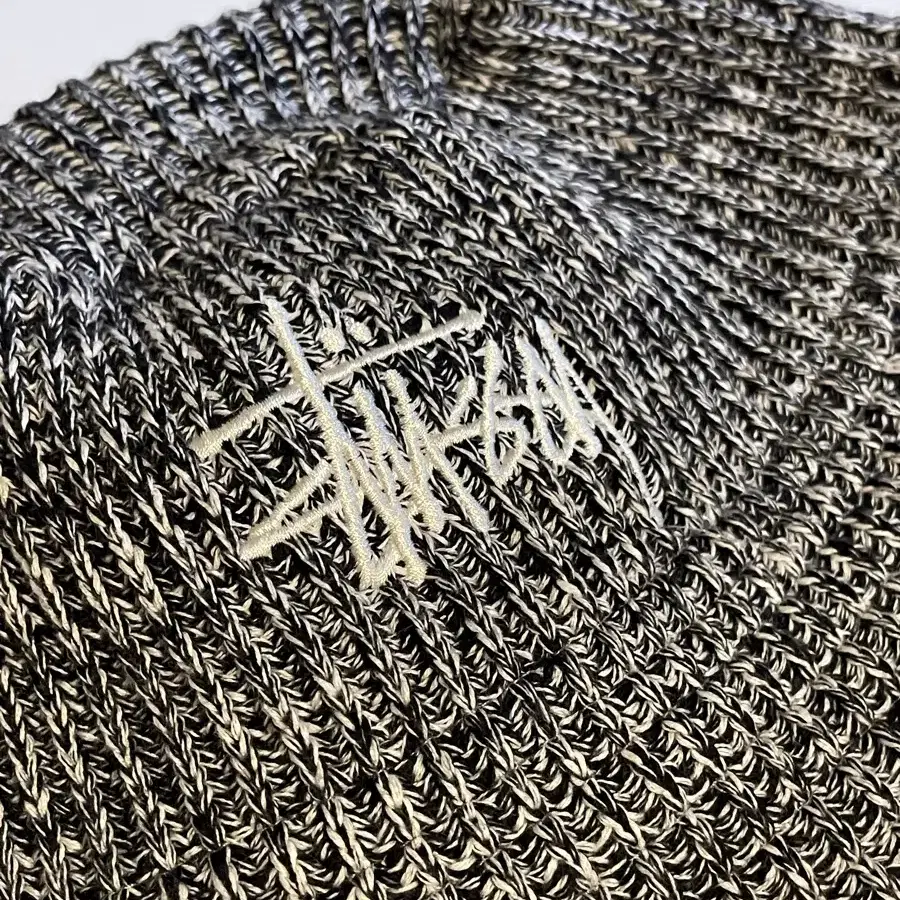 스투시 믹스드 얀 니트 버킷햇 블랙 [Stussy Mixed Yarn K