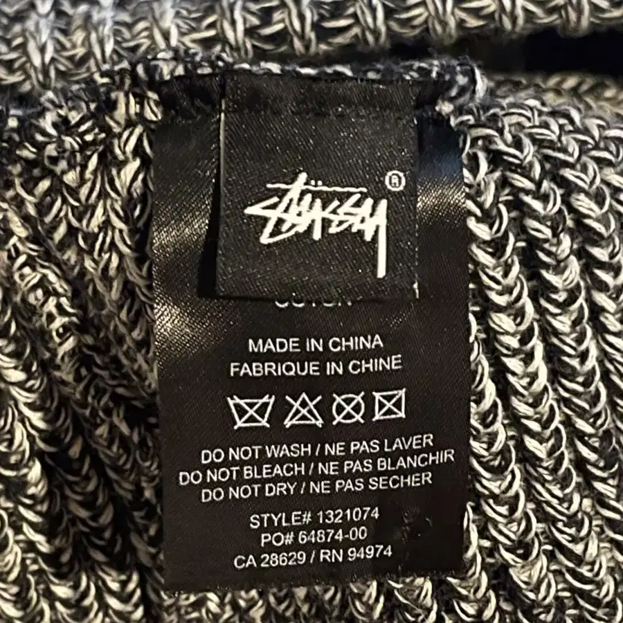 스투시 믹스드 얀 니트 버킷햇 블랙 [Stussy Mixed Yarn K