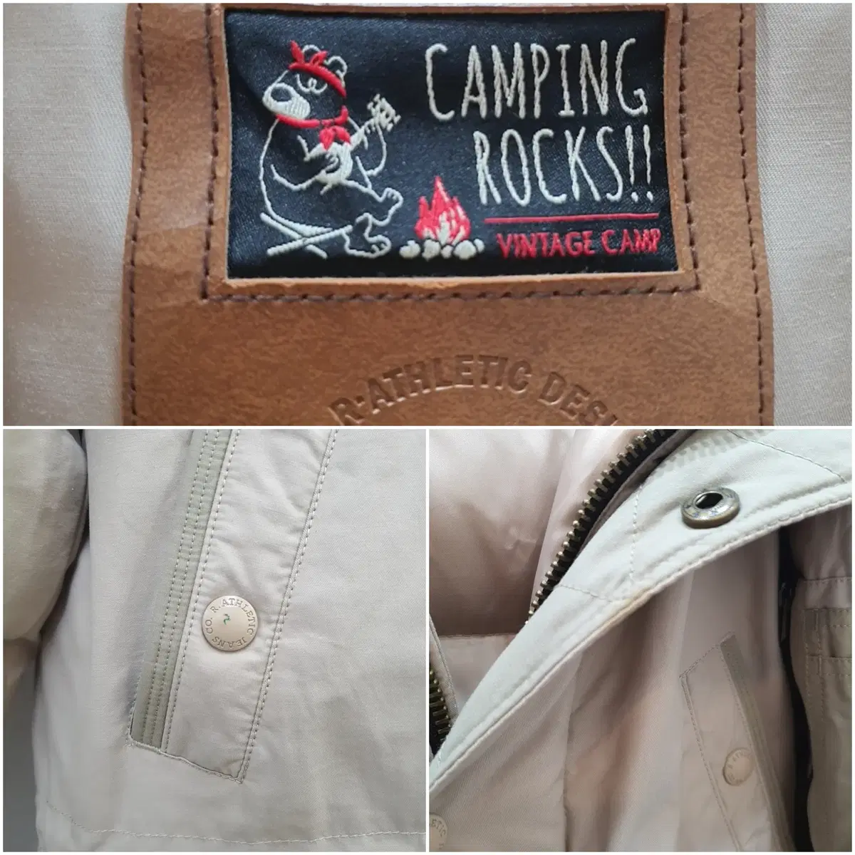 라틀레틱 CAMPING ROCKS 구스 야상 패딩 남성 L