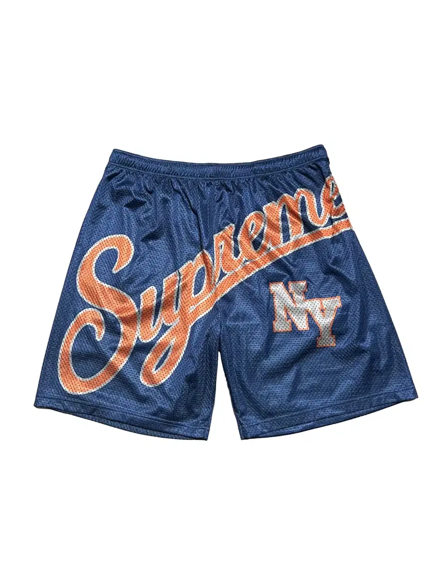 Supreme Big Script Mesh Shorts Navy - 24SS XL