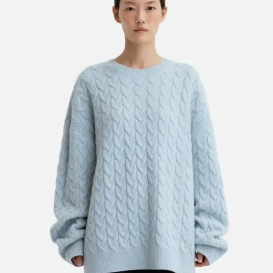 ESSENTIAL by EQL Chunky Cable Knit (Sky