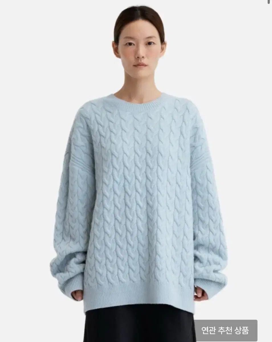 ESSENTIAL by EQL Chunky Cable Knit (Sky