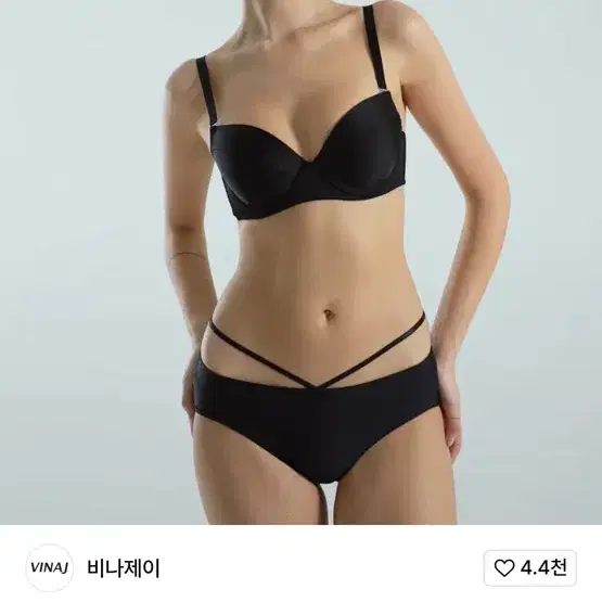 비나제이 V스트링 비키니 팬티 (Black)