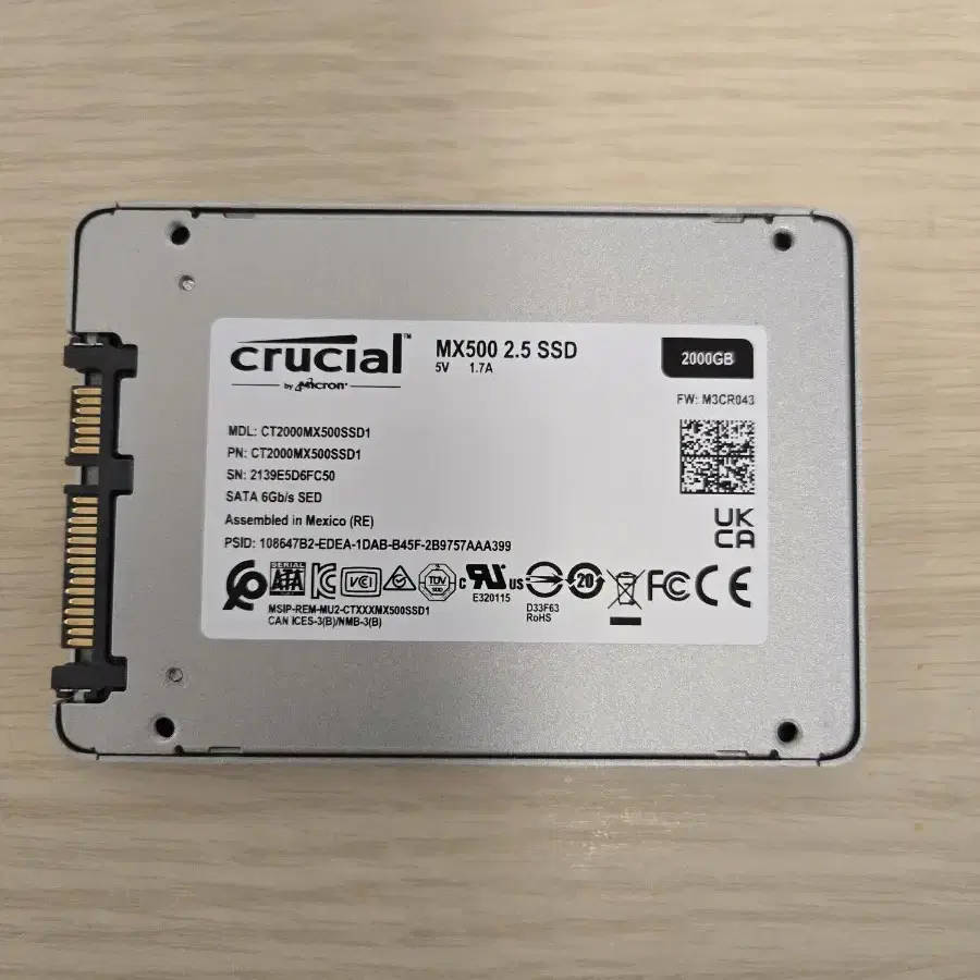 SATA ssd 2tb mx500