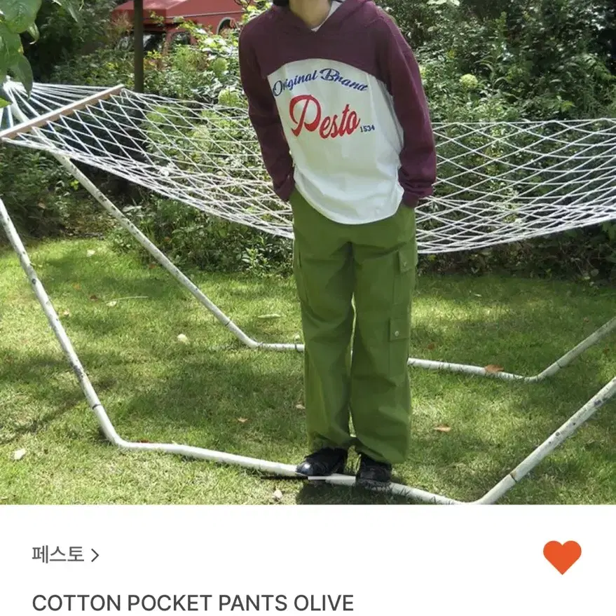 페스토 pesto COTTON POCKET PANTS OLIVE