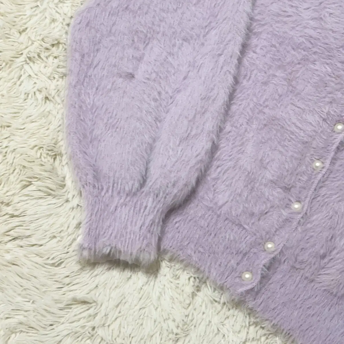 일본 수입 빈티지 rabbit light purple cardigan