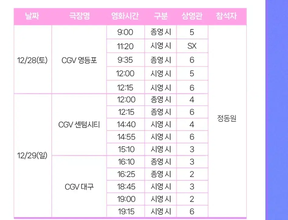 정동원 무대인사 앵콜 A열 양도합니다