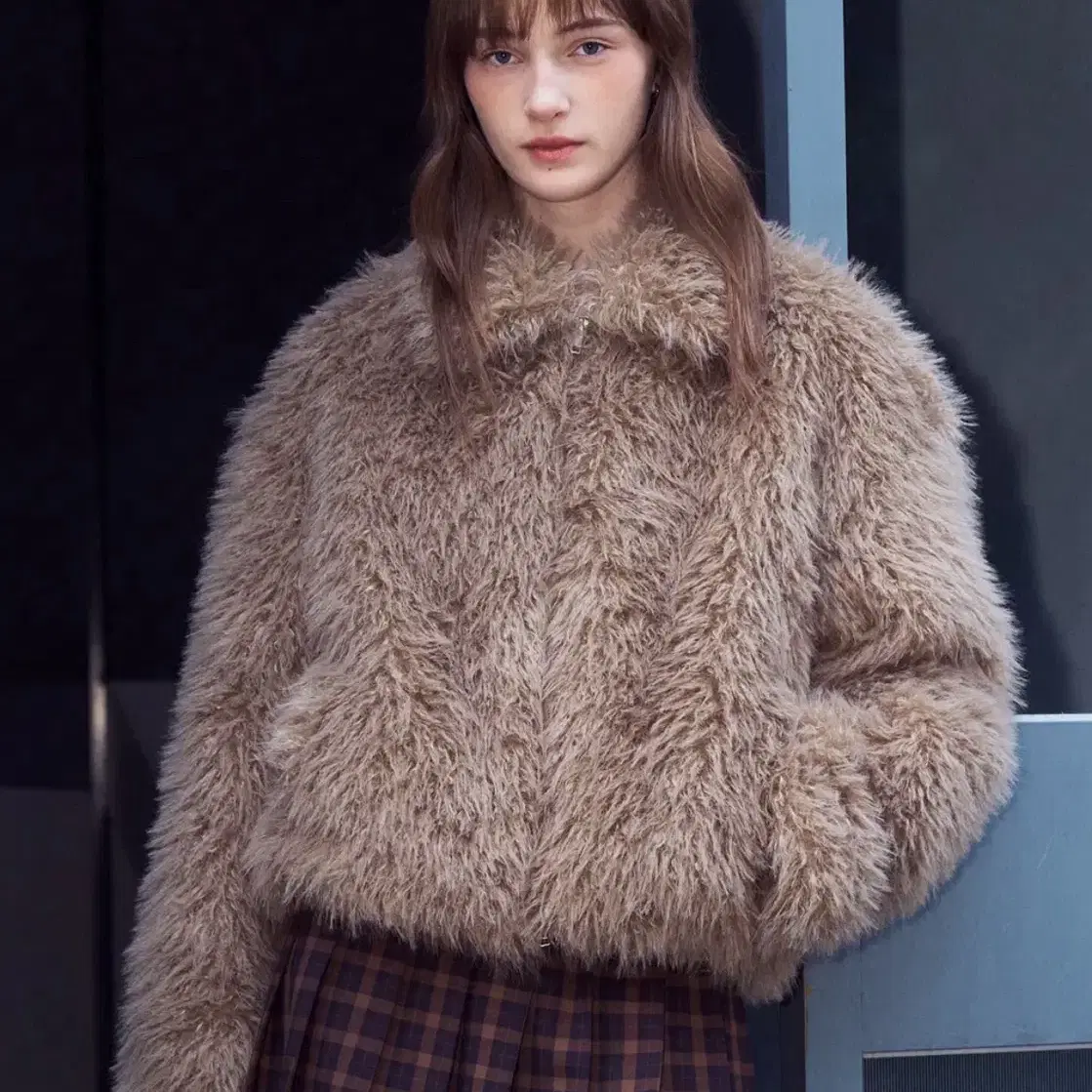 도프셉 퍼 자켓 Vegan Fur Shearling Jacket