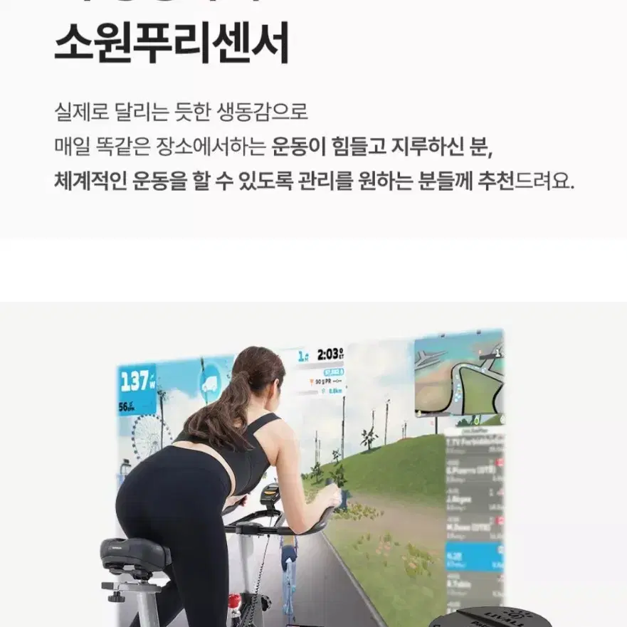 이고진 스피닝 자전거 / 소원푸리 센서 포함 / 홈트 실내 자전거