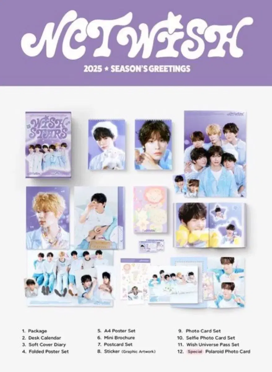 NCT Wish nctwish season's greetings sealed wts pre-order benefits, pola included!)