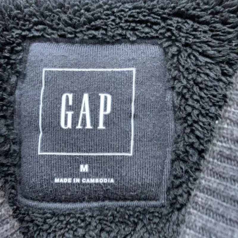 갭 GAP 블랙 기모 집업 95 G01254