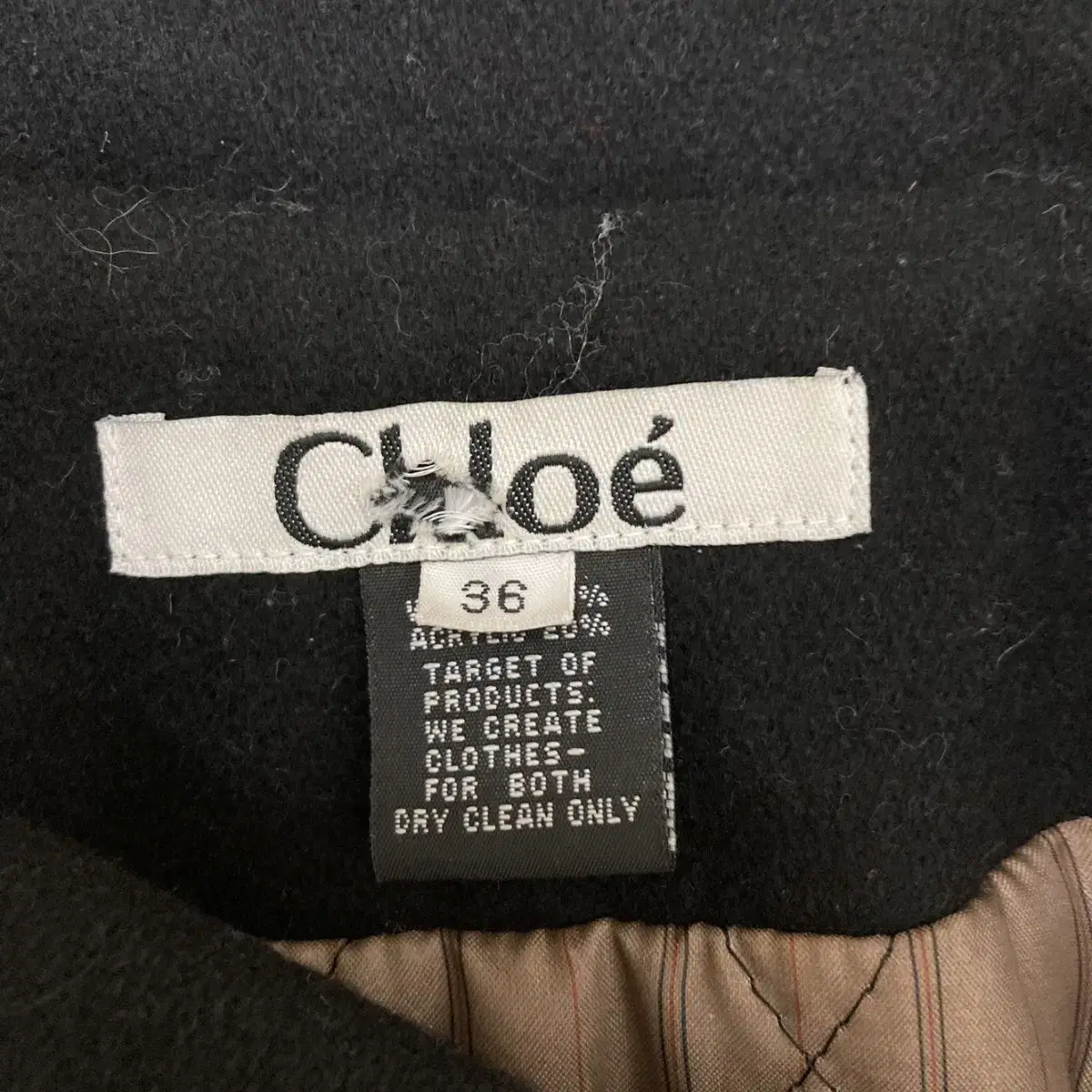 CHLOE 끌로에 여성 클래식 울 싱글 코트