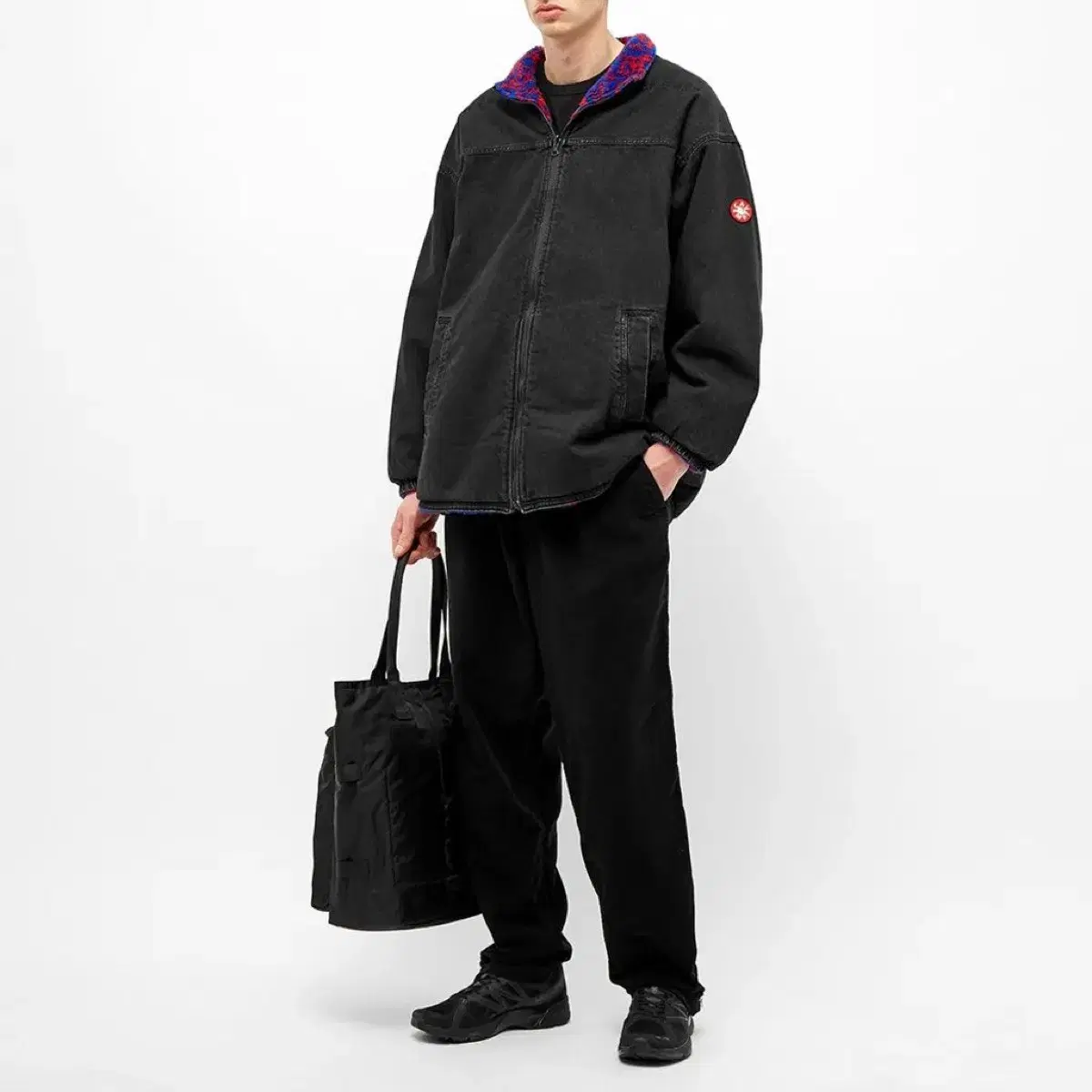 카브 엠트 Cav Empt 데님 플리스 리버시블 자켓