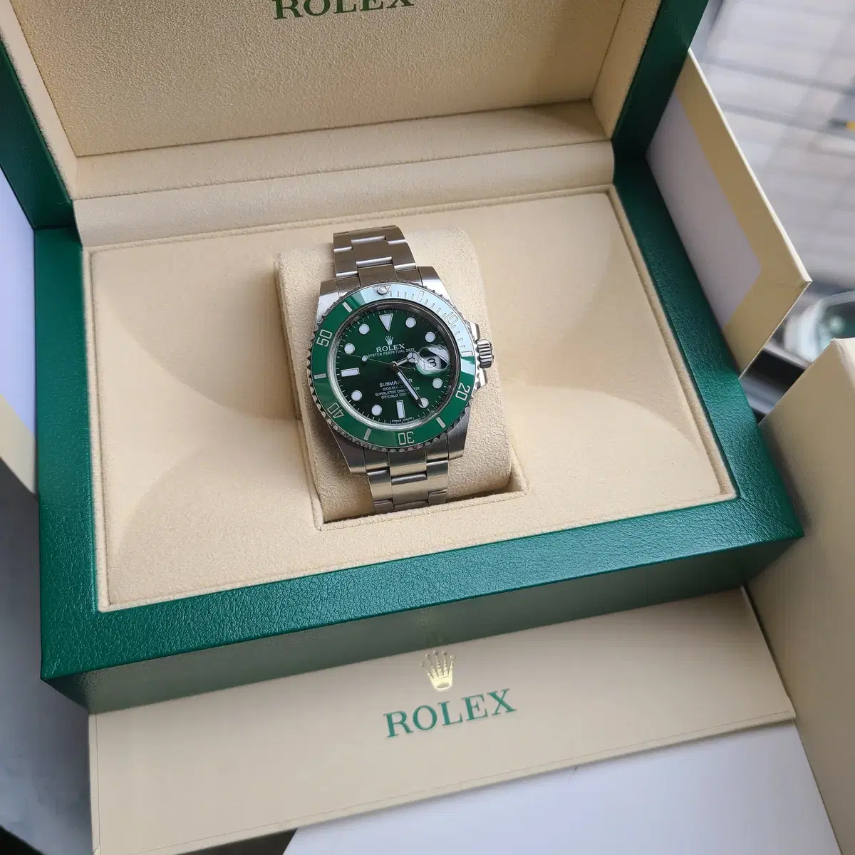 [정품]롤렉스 서브마리너 헐크 그린 116610LV(Rolex)