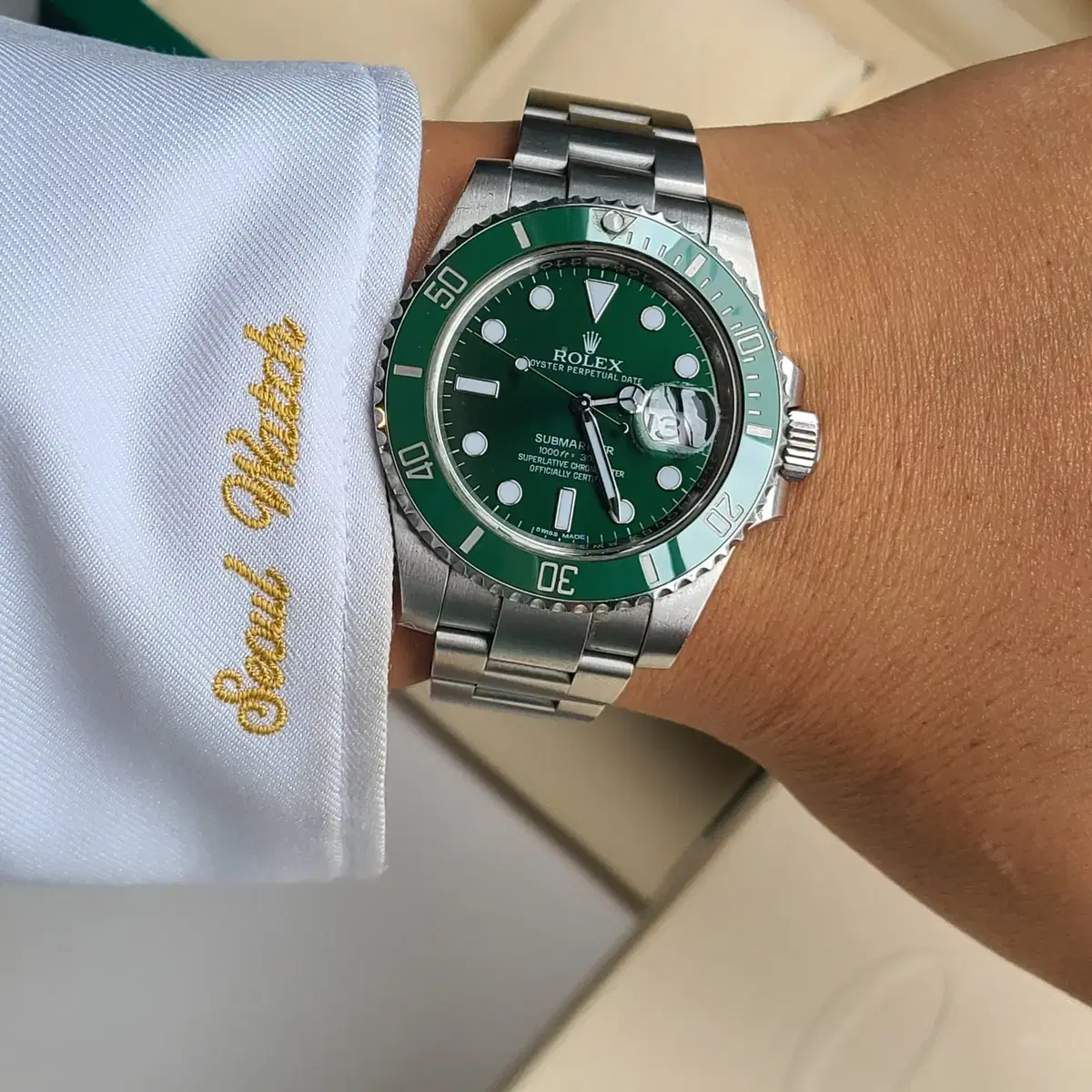 [정품]롤렉스 서브마리너 헐크 그린 116610LV(Rolex)