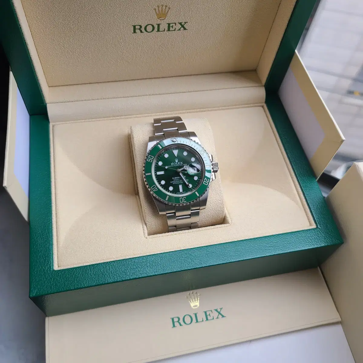 [정품]롤렉스 서브마리너 헐크 그린 116610LV(Rolex)