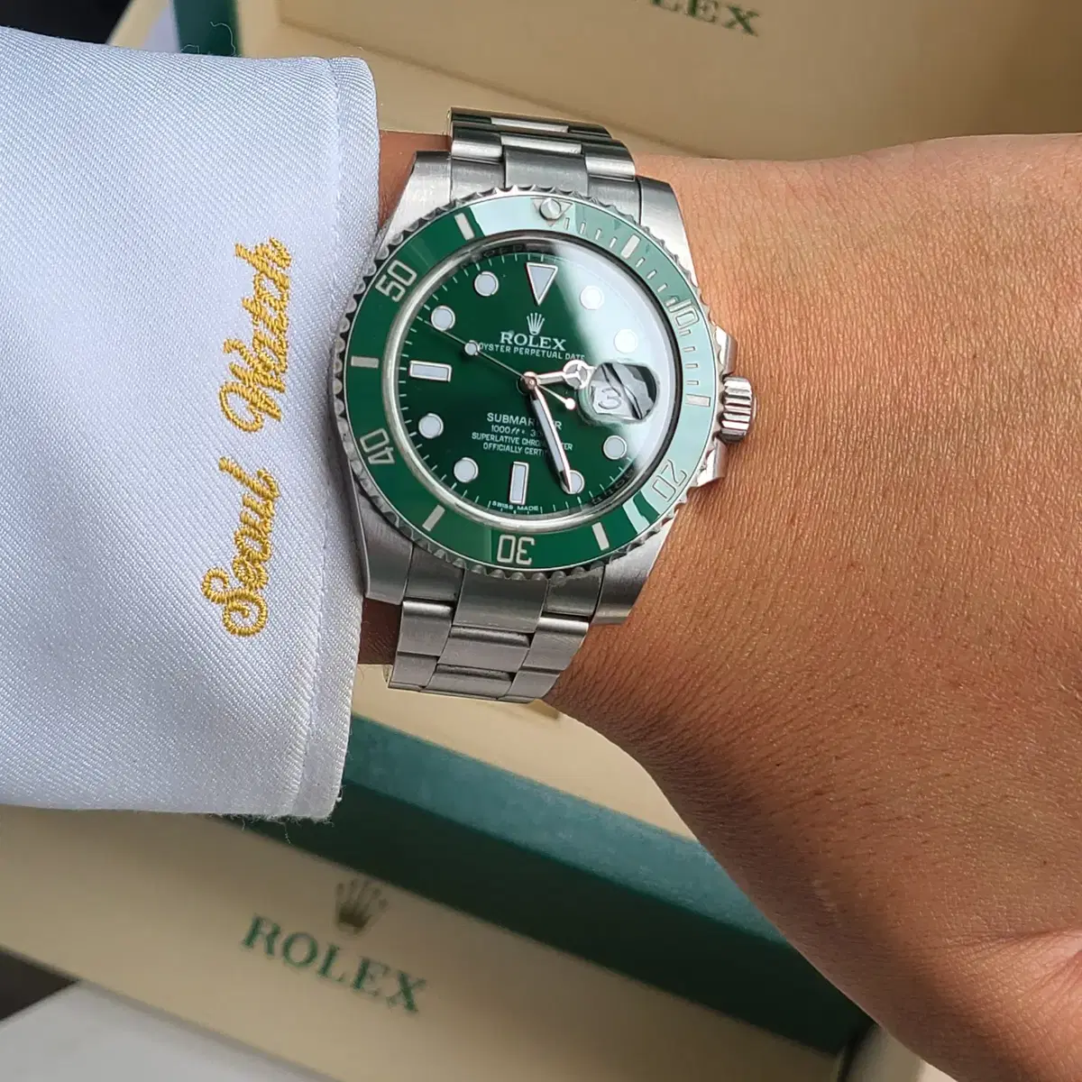 [정품]롤렉스 서브마리너 헐크 그린 116610LV(Rolex)