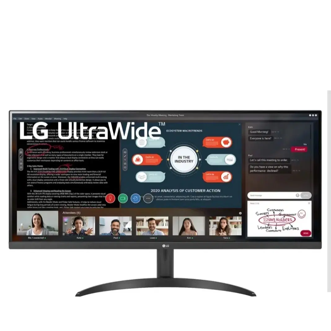 LG 34인치 울트라와이드 모니터 34WP500