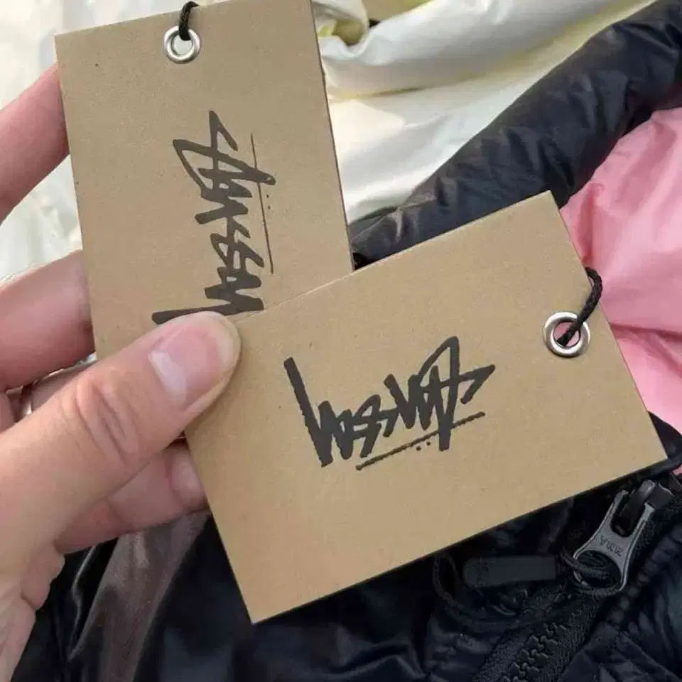 Stussy 스투시 다운 숏패딩 자켓 후드 패딩