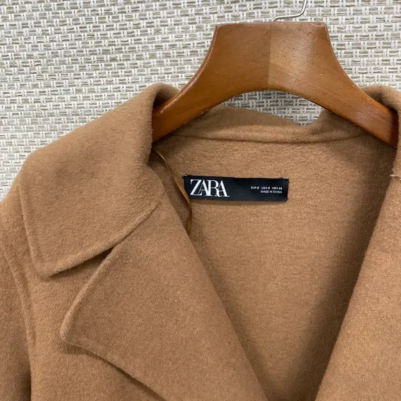 자라 ZARA 캐쥬얼 브라운 울 롱 코트 95 K07433