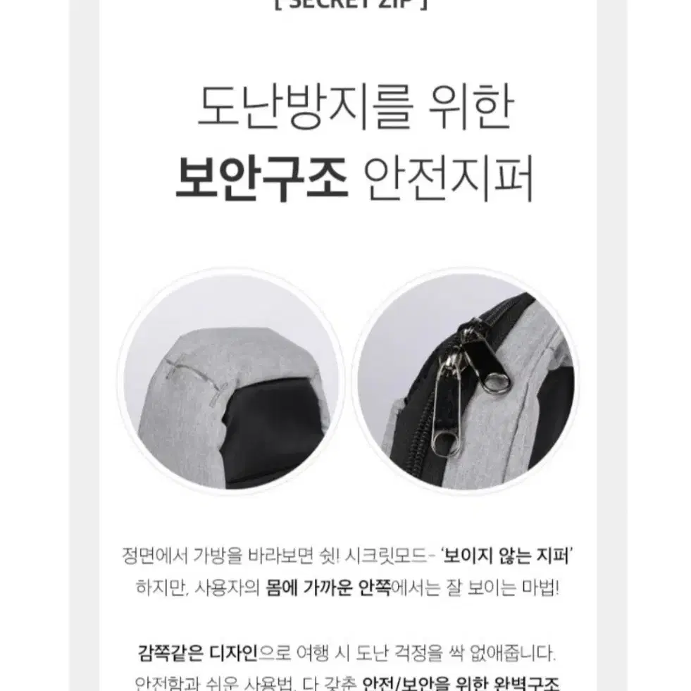 새상품 USB 스마트 충전 슬링백