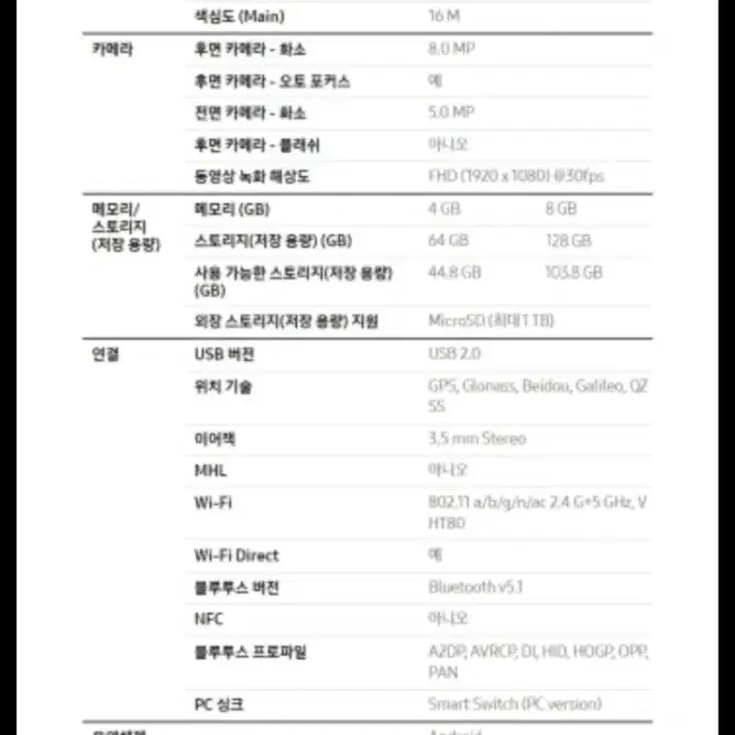 갤럭시탭 A9플러스(5G SM-X216/셀룰러+wifi/64GB) 미개봉