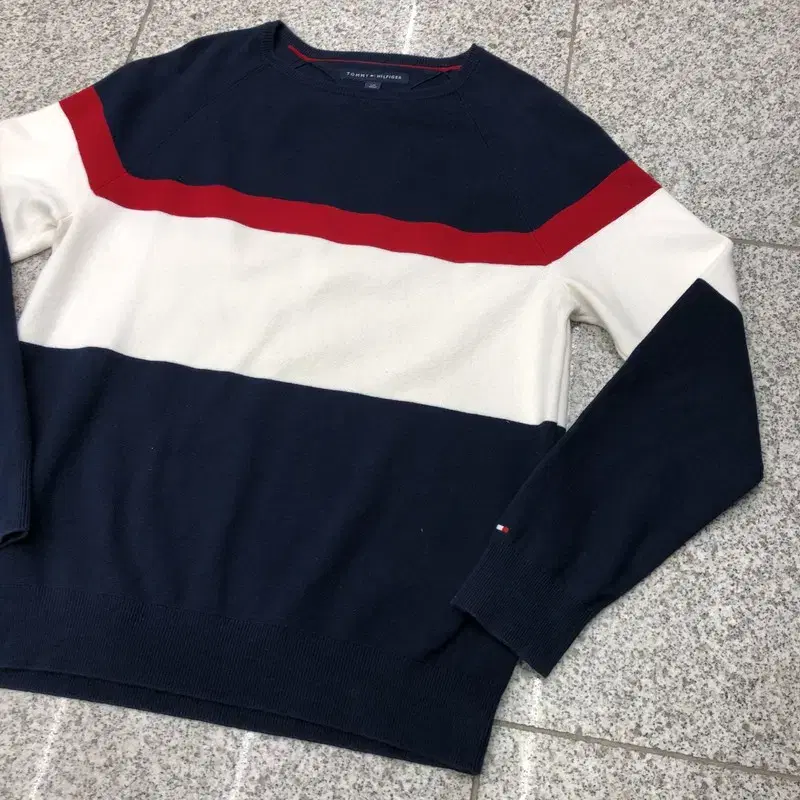 tommy hilfiger 타미힐피거 시그니처 삼색 니트