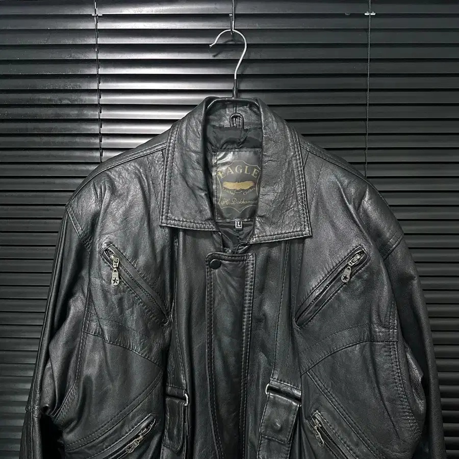 EAGLE Leather Clothes 소가죽 락 펑크 가죽 코트 락시크