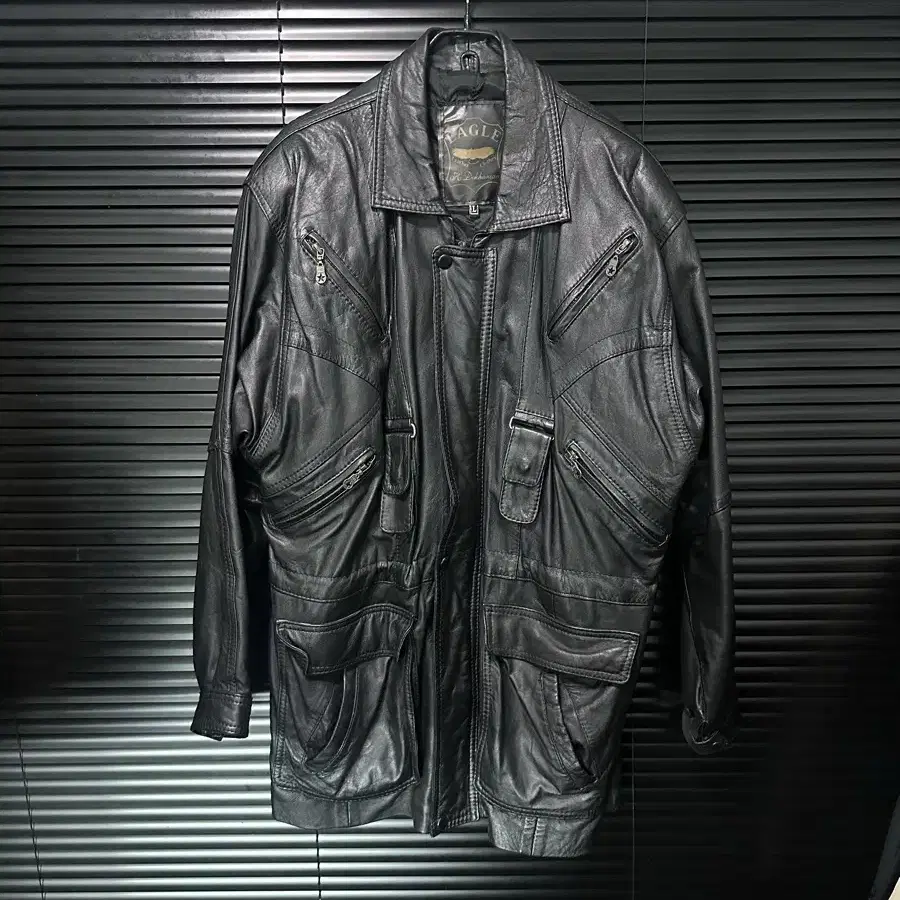 EAGLE Leather Clothes 소가죽 락 펑크 가죽 코트 락시크