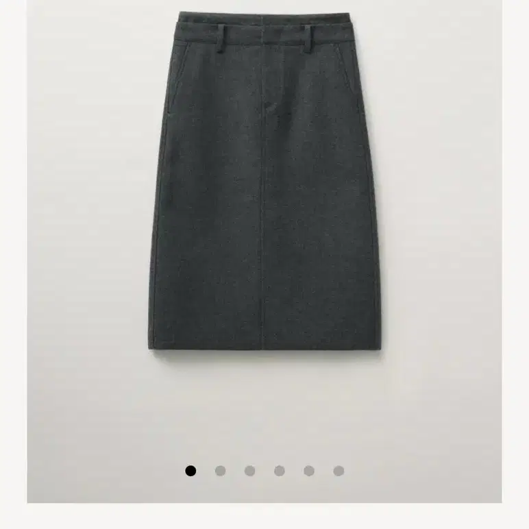 게드 스커트 DOUBLE WAISTBAND WOOL SKIRT