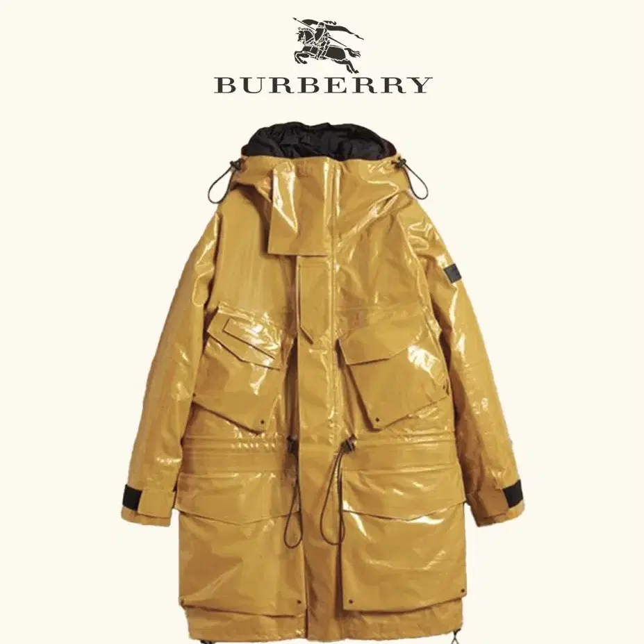 BURBERRY & Yellow Seam-Sealed parka