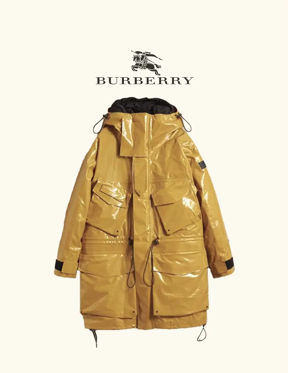 BURBERRY & Yellow Seam-Sealed parka