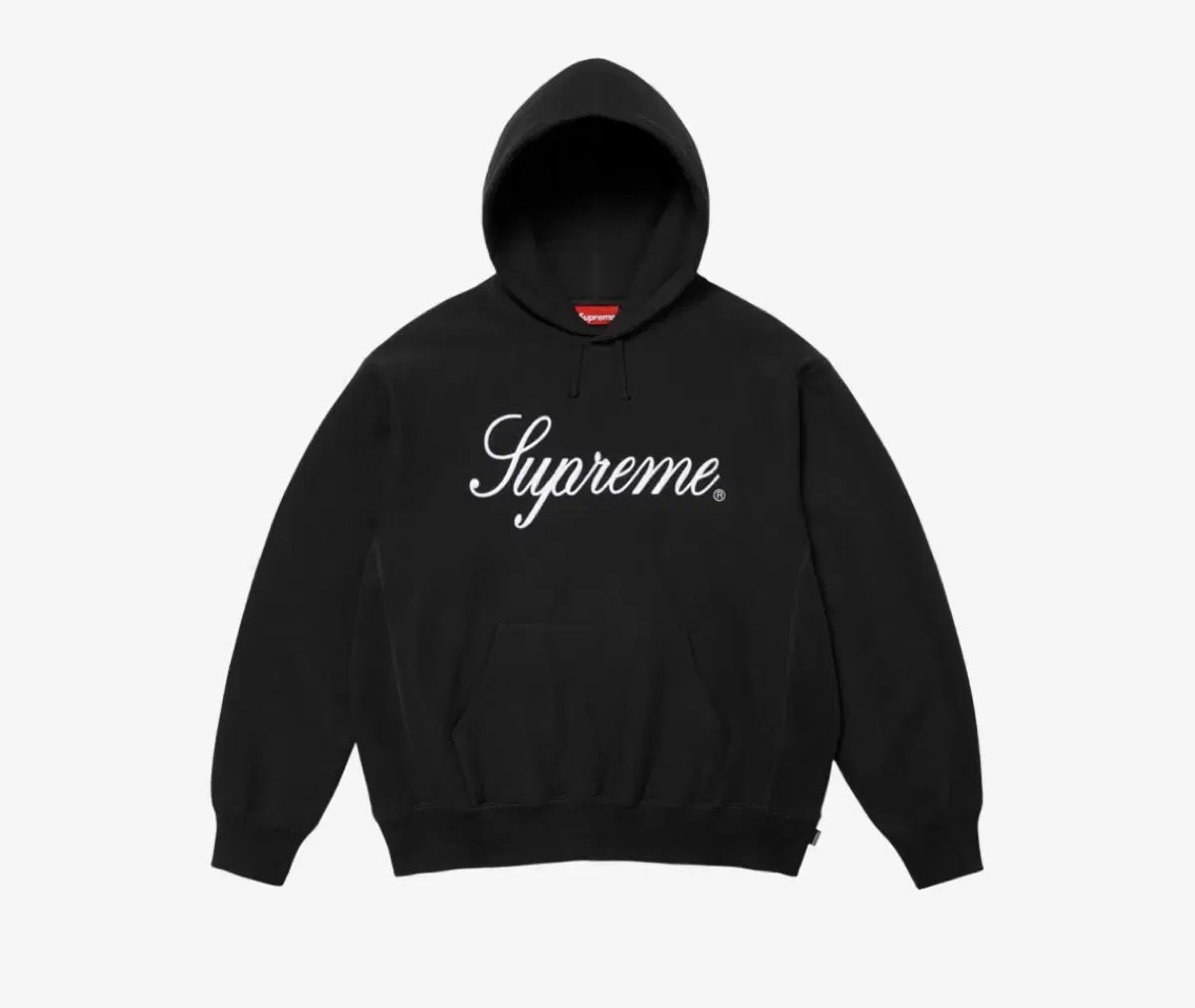 Supreme Embroidered Script Hoodie Black XL New