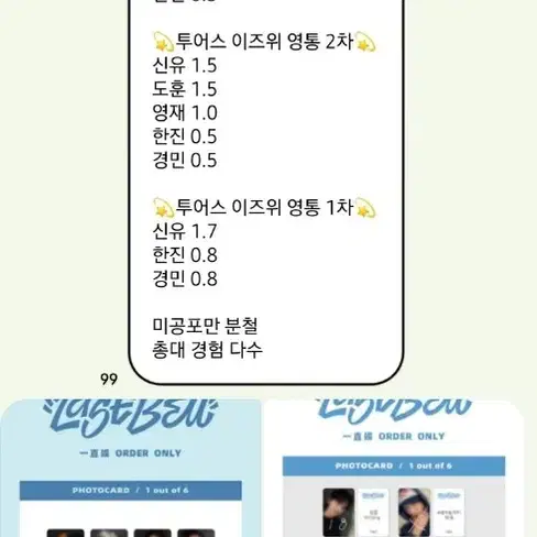 투어스 이즈위 분철