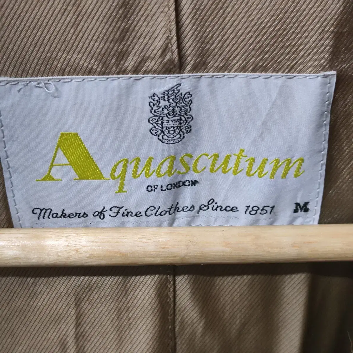 Aquascutum 울 체크 더블 자켓