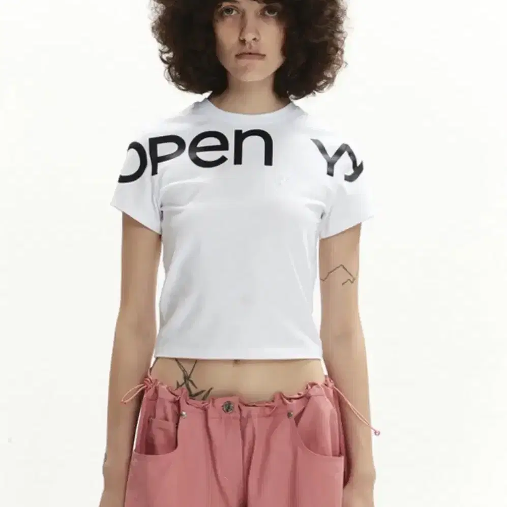 openyy logo baby tee 오픈와이와이 로고 베이비 티