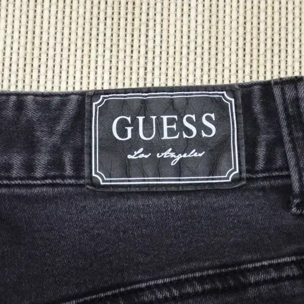 (30in) 게스 남성 GUESS 기모 블랙 데님 팬츠