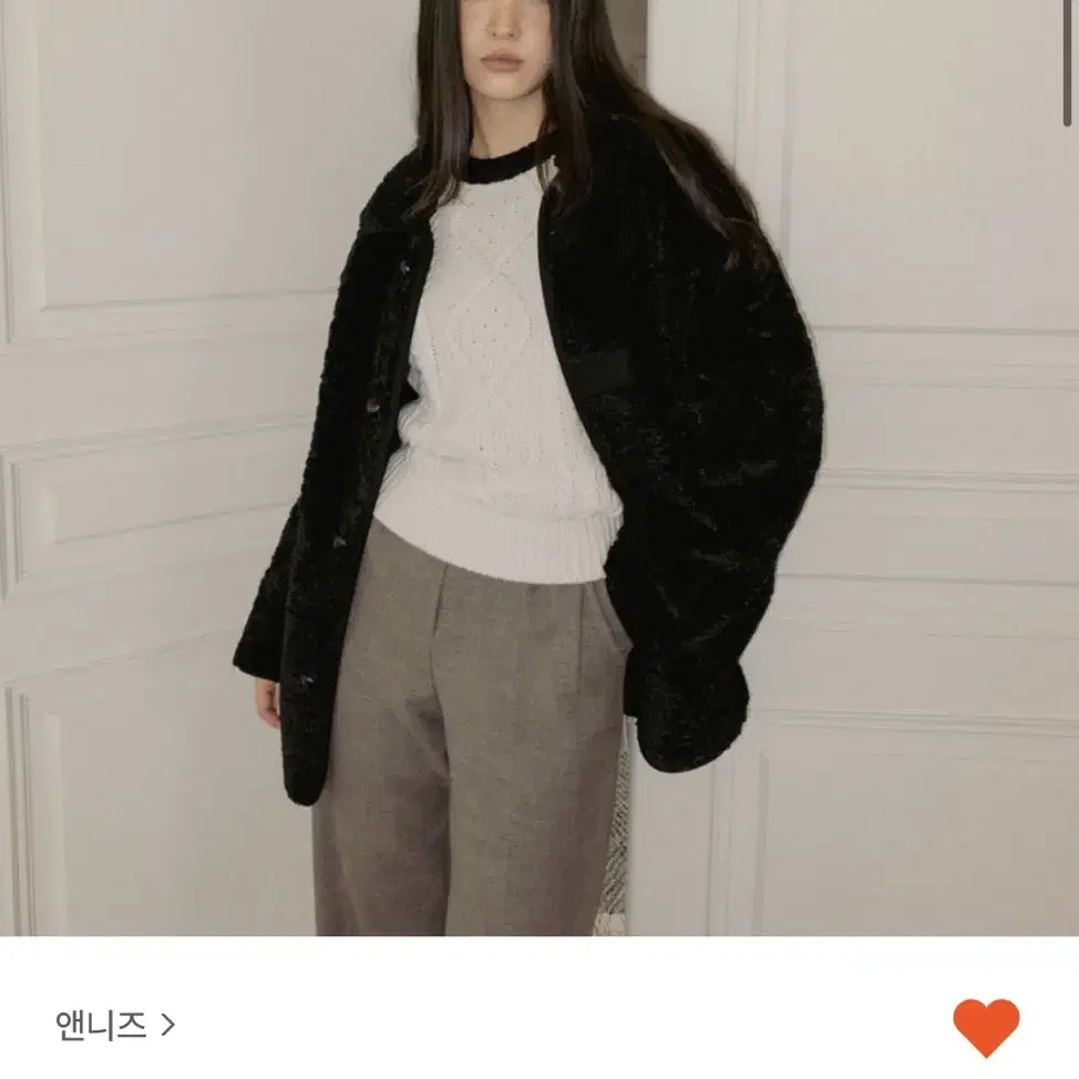 앤니즈 리버시블 시어링 자켓 블랙 Reversible shearling