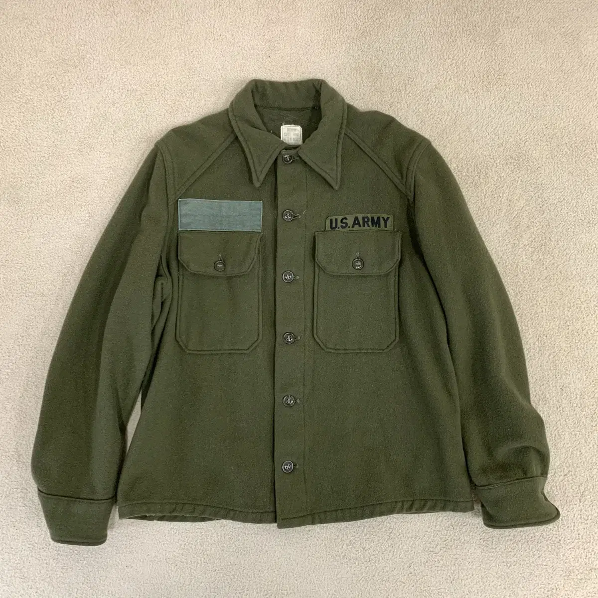 50s US ARMY OG-108 미군 울셔츠(M)울 필드셔츠 밀리터리